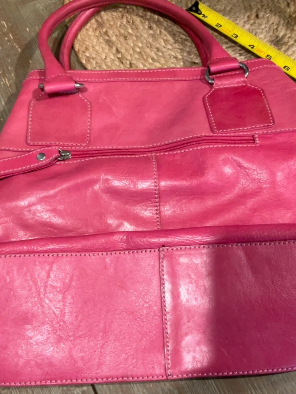 Stunning Pelle Studio Pink Leather & Zebra Calf Hide Purse. EUC